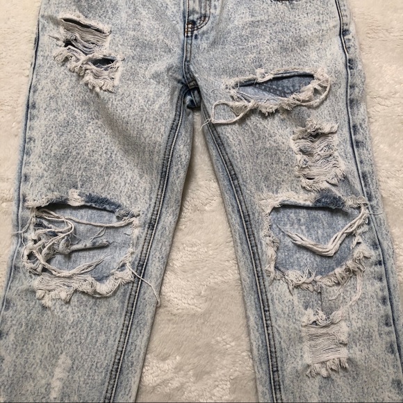 One Teaspoon Awesome Baggies Distressed Jeans 27 - Picture 4 of 8